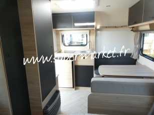 Caravelair - Sport line 410 plan camping car CLIM avec store ou auvent