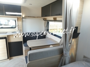 Caravelair - Sport line 410 plan camping car CLIM avec store ou auvent